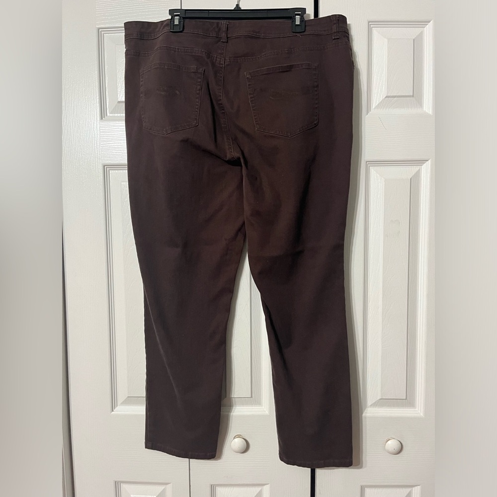 Women’s Style & Co Slim Leg Brown Jean Size 20W